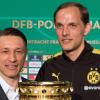 Eintracht-Trainer Niko Kovac (l) und BVB-Coach Thomas Tuchel vor dem DFB-Pokal-Finale.