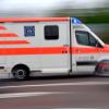 Ein Radfahrer musste nach einem Sturz bei Steppach ins Krankenhaus gebracht werden.