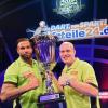 "Promi-Darts-WM 2018": Heute Abend möchte Ex-Nationalkeeper Tim Wiese zusammen mit seinem niederländischen Partner und Top-Spieler Michael van Gerwen seinen WM-Titel verteidigen.