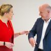 Franziska Giffey, Regierende Bürgermeisterin, und Kai Wegner, Vorsitzender der CDU Berlin.