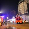 Eine Silvesterrakete hatte am Dach ein Fangnetz eines Baugerüsts in Brand gesetzt.