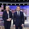 Le Pen und ihr Gegner Macron bei ihrer letzten Live-TV-Debatte vor dem Finale der französischen Präsidentenwahl.