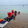 Rettungskräfte der Wasserwacht Schondorf beteiligten sich an der Suche nach der 16-Jährigen, die im August 2022 im Ammersee ertrank.