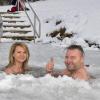 Silvana Kolman und Stefan Gruschwitz tauchen gerne in eiskaltes Wasser ein – wie hier am gefrorenen Windachspeicher.