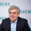 Joe Kaeser, Vorstandsvorsitzender von Siemens, spricht auf der Jahrespressekonferenz von Siemens. 