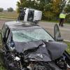 Im Oktober gab es einen heftigen Crash zwischen diesem Auto und dem Lieferwagen. Der Unfall passiert zwischen Dillingen und Lauingen. 