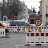 Der Mittlere Graben in Augsburg ist seit Montag für den Verkehr gesperrt.