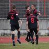 Torjubel bei den Spielern des FC Augsburg II nach der 1:0-Führung durch Nicola Della Schiava (Dritter v. l.) gegen den Regionalliga-Spitzenreiter Türkgücü München.  	