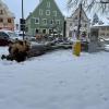 Am Hauptplatz in Weißenhorn ist am Samstag ein Baum wegen der Schneelast umgefallen. Verletzt wurde dabei zum Glück niemand.
