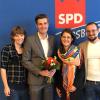 Dirk Wurm (Zweiter von links) ist der neue Augsburger SPD-Vorsitzende. Stellvertreter sind (von links) Anna Rasehorn, Lara Hammer und Julian Enders. 