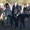 Prinzessin Charlotte und Prinz George sind mit ihrer Familie auf dem Weg zum Weihnachtsgottesdienst in der Kirche Saint Mary Magdalene.