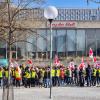 Am Dienstag fand in Ingolstadt eine Kundgebung von Verdi am Stadttheater statt.