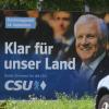 Mit diesem großen Wahlplakat macht die CSU in Augsburg Werbung für ihre Sache. Unser Experte lobt die Kampagne der Union. 