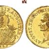 Diese Goldmünze ließen zwei Augsburger Stadtpfleger 1752 prägen, um auf die römische Geschichte der Stadt zu verweisen. Am Dienstag wird das Eineinhalb-Dukaten-Stück versteigert.
