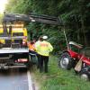 Auf der B466 zwischen Neresheim und Nördlingen wurde ein Traktor von der Straße gedrängt. Der 83-jährige Fahrer des Bulldogs wurde vom Sitz geschleudert und zog sich schwere Verletzungen zu.