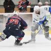 Immer schön die Übersicht bewahren: Die Eisbären (an der Scheibe Dennis Tausend, hier gegen den Neu-Ulmer Armin Nussbaumer) holten einen Zähler in Schweinfurt.