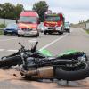 Keine Chance mehr, einem abbiegenden Auto  auszuweichen, hatte offensichtlich eine 21 Jahre alte Motorradfahrerin bei Burtenbach.