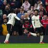 Liverpools Mohamed Salah feiert den dritten Treffer seiner Mannschaft. 