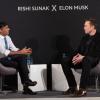 Rishi Sunak (links), Premierminister von Großbritannien, spricht beim internationalen KI-Gipfel mit Elon Musk, CEO von Tesla und SpaceX.