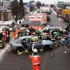 Bei einem Unfall in der Aindlinger Straße wurde ein Autofahrer eingeklemmt. Bild: Berufsfeuerwehr Augsburg