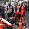 Ferrari-Pilot Sebastian Vettel musste seine WM-Führung an Lewis Hamilton abgeben.