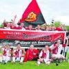 Geschafft: Der SV Thierhaupten jubelt über den Aufstieg in die Bezirksliga Nord. Zum Abschluss gab es ein 17:0 gegen Schrobenhausen. Foto: Braun