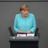 Bundeskanzlerin Angela Merkel gibt ihre wohl letzte Regierungserklärung im Deutschen Bundestag ab.
