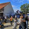 Hochbetrieb auf dem Obsthof Mahl bei Heretshausen. Beim Apfelfest waren über 1000 Besucher. Morgen ist der zweite Termin.  	