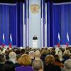 Wladimir Putin hielt die Rede der Nation vor ausgewähltem Publikum.