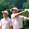 Golfclub Ulm, Heimspieltag in der Regionalliga Mitte 2. Von links Trainer Torben Baumann, Florian Hauss und Yannik Wessel.