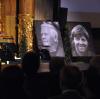 Neben den beiden großen Bildern von Helmut Haller und Erhard Wunderlich gedachte Oberbürgermeister Kurt Gribl im Goldenen Saal der beiden verstorbenen Sportler.