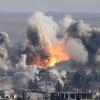 Luftschlag der US-geführten Allianz gegen die IS-Terroristen in Kobane.