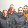 Sie freuen sich auf den kommenden Ski-Winter. Von links: Alexander und Amelie Meyer, Peter und Theresa Wagner, Jonas Hörsgen und Annika Wagner. 	