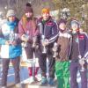 Die Nummer eins im Slalom im Allgäu sind Julia Blascyk (Zweite von links) und André Stimpfle (rechts daneben) von der DJK Leitershofen. Sie werden umrahmt von ihren Mannschaftskollegen Lukas Schreier, Yannick und Francis Stimpfle. 