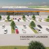 So könnte der geplante V-Baumarkt im Lauinger Osten aussehen. Kaes-Geschäftsführer Michael Stöckle stellte den ersten Entwurf am Dienstag den Lauinger Stadträten vor.  