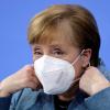 Bundeskanzlerin Angela Merkel bei der Pressekonferenz nach dem sogenannten Impfgipfel.