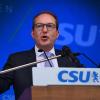 Alexander Dobrindt, Vorsitzender der CSU-Landesgruppe im Bundestag, spricht beim Deutschlandfest der Union am Deutsch-Deutschen Museum Mödlareuth.