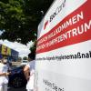 Auf dem Gelände von Ikea in Gersthofen fand eine Impfaktion des Landkreis Augsburg ohne Anmeldung statt.