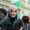 Fatima Sari organisiert pro-palästinensische Demonstrationen in Augsburg.  
