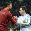 Wer wird Weltfußballer - Lionel Messi (rechts) oder Cristiano Ronaldo? Das wird sich bei der Wahl am 11. Januar 2016 zeigen.