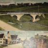 Die Postkarte von 1915 zeigt unter anderem die Bahnbrücken im Zusmarshauser Ortsteil Gabelbachergreut. Oben ist die Bogenbrücke zu sehen.