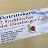 So sehen die Eintrittskarten für das diesjährige Starkbierfest der Günzburger Zeitung aus. Am Montag beginnt der Vorverkauf.