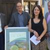 Freuen sich über die Eröffnung der beiden Sonderausstellungen im Naturpark-Haus (von links): Arjen de Wit, Geschäftsführer Naturpark Verband Bayern, Reiner Erben, Umweltreferent der Stadt Augsburg, Cristina Walter, Fotokünstlerin und Werner Platteder, Geschäftsführer Naturpark Westliche Wälder. 	 	