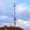 Die Funkturmspitze des Hesselbergs (hier noch befestigt) ist in der vergangenen Wochen abgebaut worden und wird nun verschrottet.  	