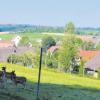 Auf dem Kugelberg in Edenhausen entsteht demnächst eine neue Kapelle, die das Ehepaar Christine und Gerhard Kuen errichtet. Unser Bild zeigt vom geplanten Standort aus den Blick über Pfarrkirche und einem Teil des Dorfes.  