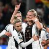 Alexandra Popp (Mitte) hatte mit den DFB-Frauen gegen Marokko leichtes Spiel.