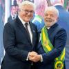 Nach der Amtseinführung: Bundespräsident Frank-Walter Steinmeier und der brasilianische Präsident Luis Inácio Lula da Silva.