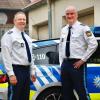 Alexander Kurfürst (rechts) ist seit dem Frühjahr Leiter der Polizeiinspektion Illertissen. Steffen Maresch (links) ist seit 1. August stellvertretender Dienststellenleiter. 