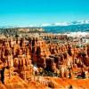 Eine Aufnahme vom Bryce Canyon mit Schnee, aufgenommen im April 1997 von Franz Krameth aus Ebershausen.