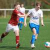 Traf zum 1:1-Ausgleich für die SpVgg Joshofen-Bergheim: Youngster Paul Plach (rechts). Foto: Daniel Worsch